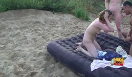 Group Sex – Naked Spread At The Beach Group