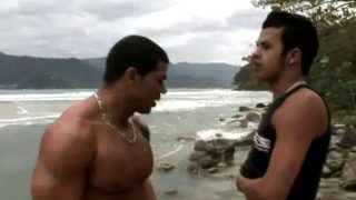 Hunk Fucks Horny Latino Beside The Beach