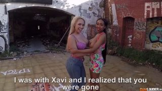 Ebony – Big Boobed Black Gets Outdoor Love Making