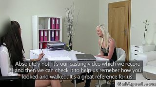 Female Agent And Assistant Fucks Blonde On Casting