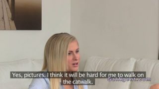 Petite Blonde Licked By Female Agent In Casting