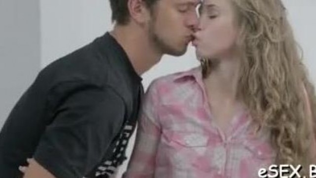 blonde – Gf rides her partner on the sofa