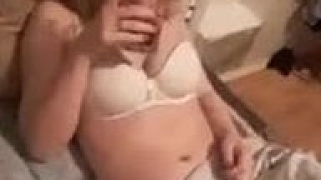 Blonde wife yelling at husband