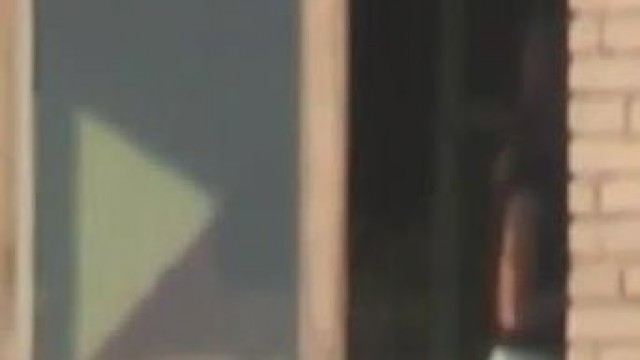 brunette – Amateurs fucking on the window