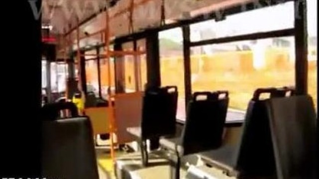 brunette – Blowjob on the bus