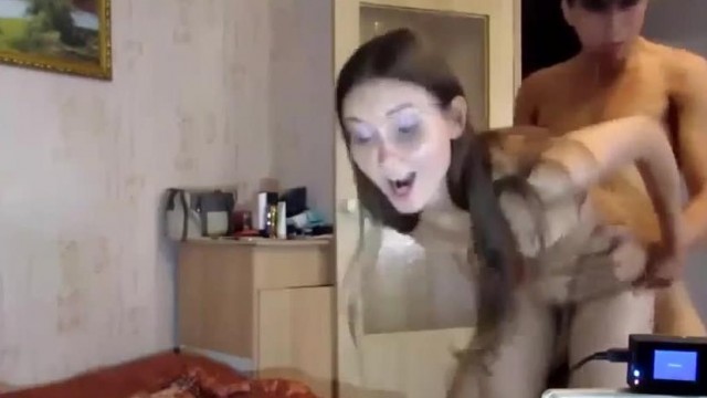 brunette, – Brunette cutie fucked on webcam