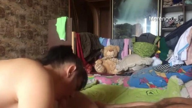 brunette, – Cute girlfriend sucks before fucking