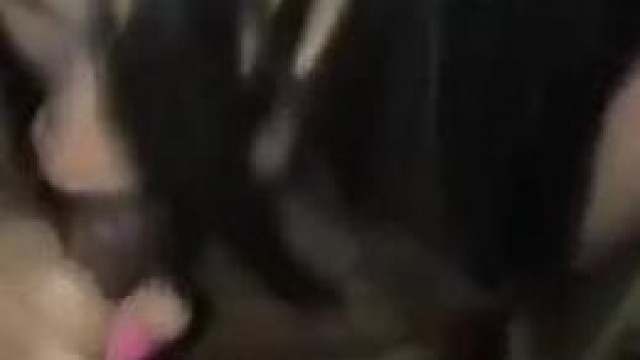 Busty teen enjoys sucking a black shaft