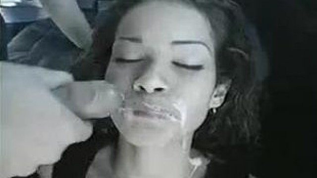 Cumshot on the pretty girl
