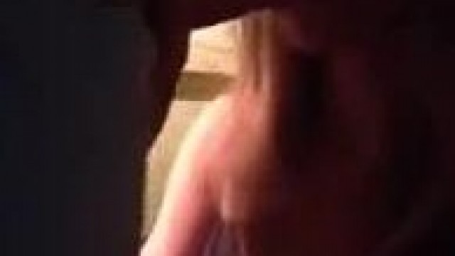 Dirty blonde wife sucking cock