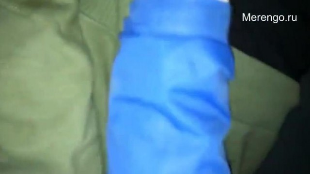 Drunk whore giving a titjob