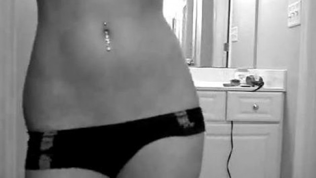Home striptease young girl