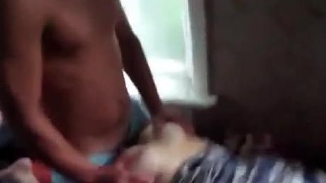 Interracial couple filmed during sex