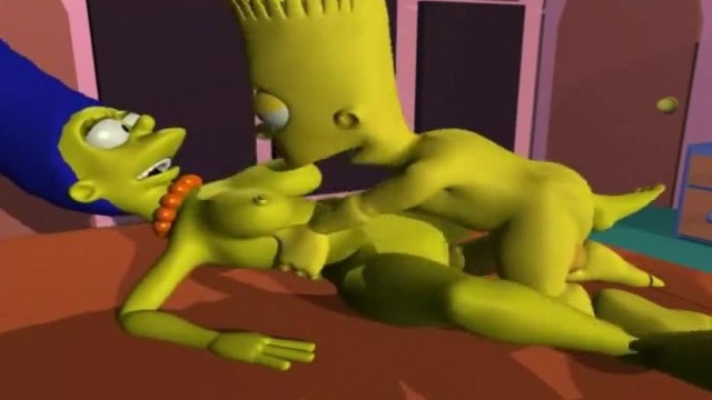 Porn cartoon with Bart, who pulls off mother and sister – HDPorn