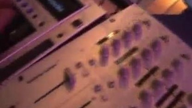 Porno near the DJ keyboard