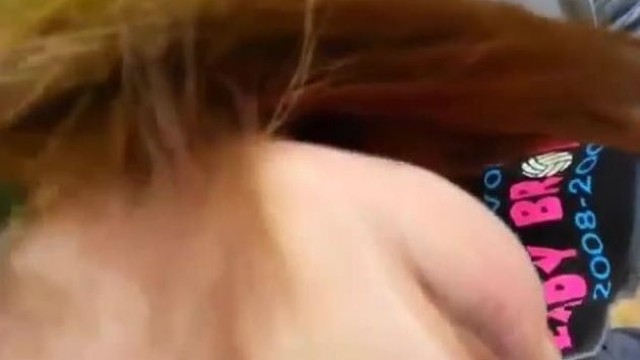 public – Busty doll blows a dick outdoors