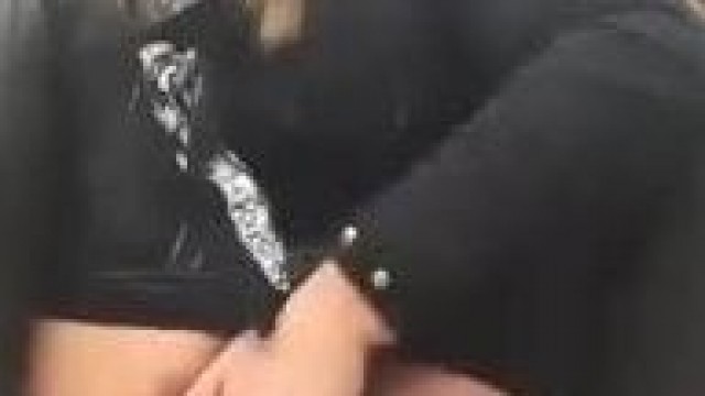 Quick solo masturbation outdoors
