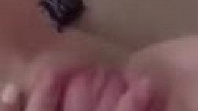 Teen – Stroking her swollen tattooed pussy