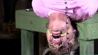 Bondage – Blonde Bimbo Kidnapped Hung Upside Down And Tortured