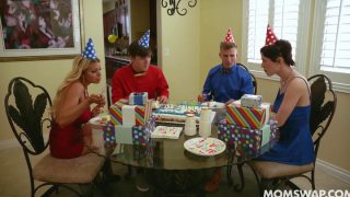 Blowjob – Two Stepmoms Manage To Make The Best Birthday Surprise Ever