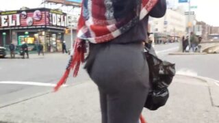 Hot Latina Big Bubble Butt In Grey Pants